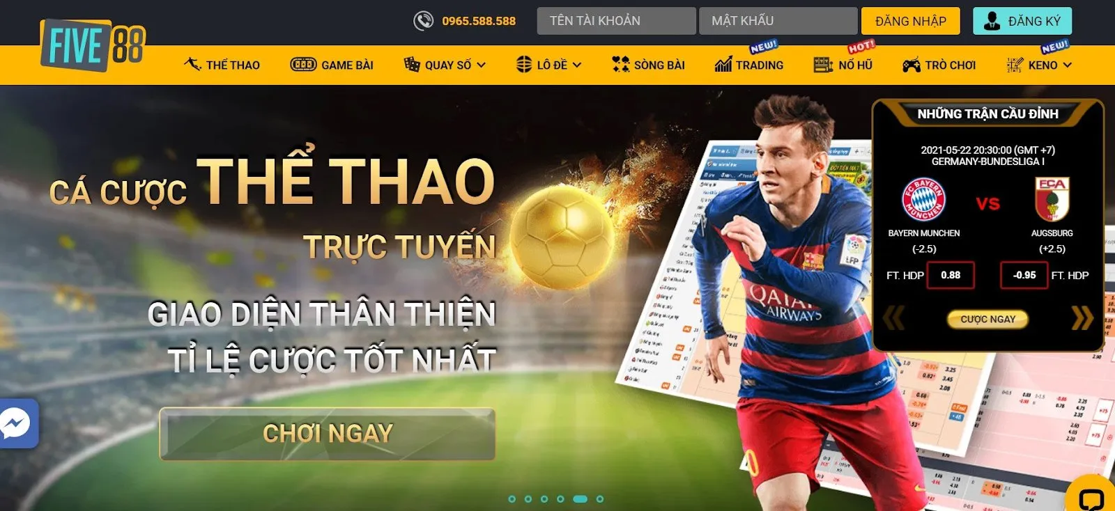 Top 5 kèo cá cược bóng đá Five88